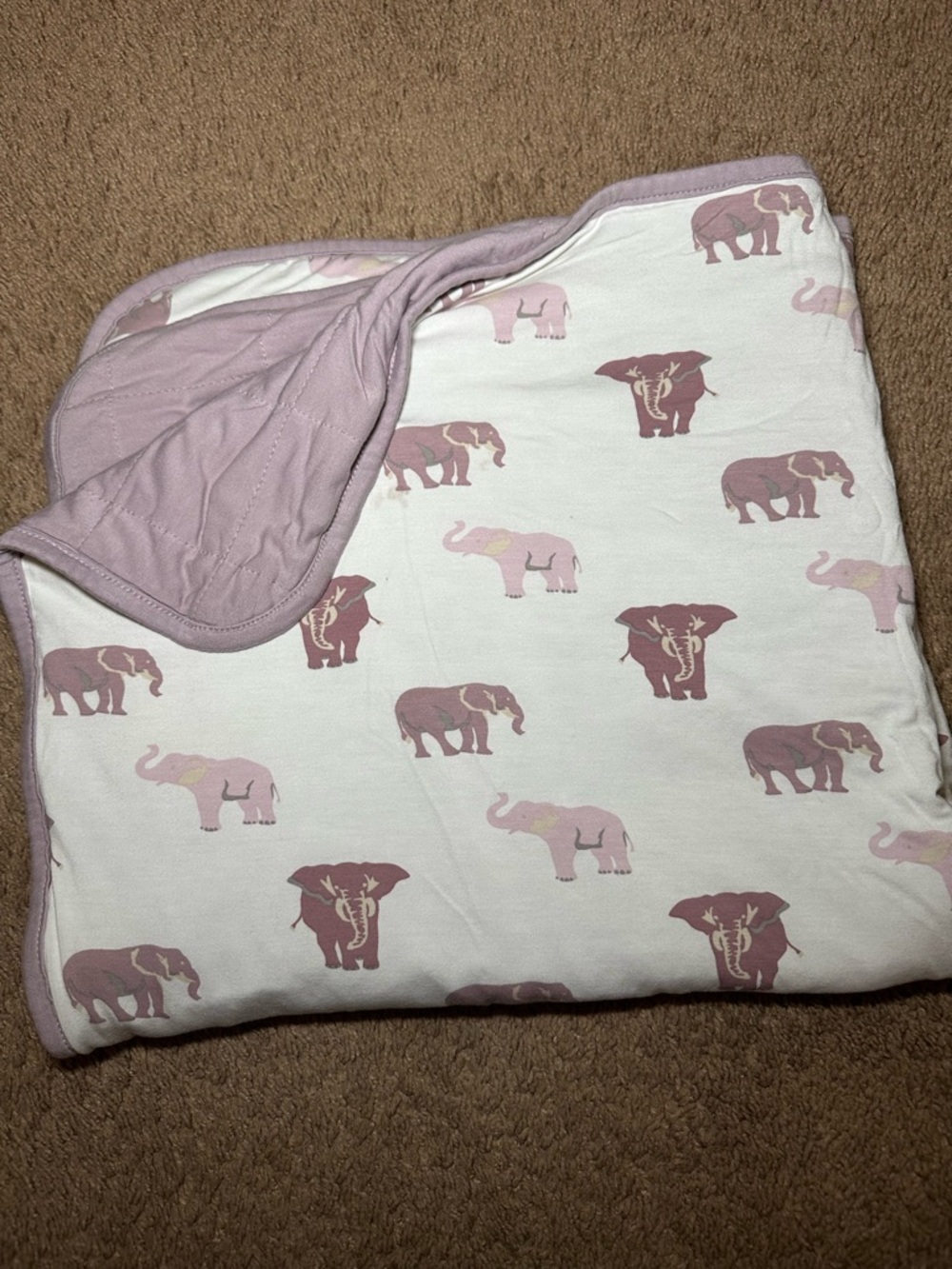 Kyte Baby 1.0 Tog Baby Blanket Elephants Purple